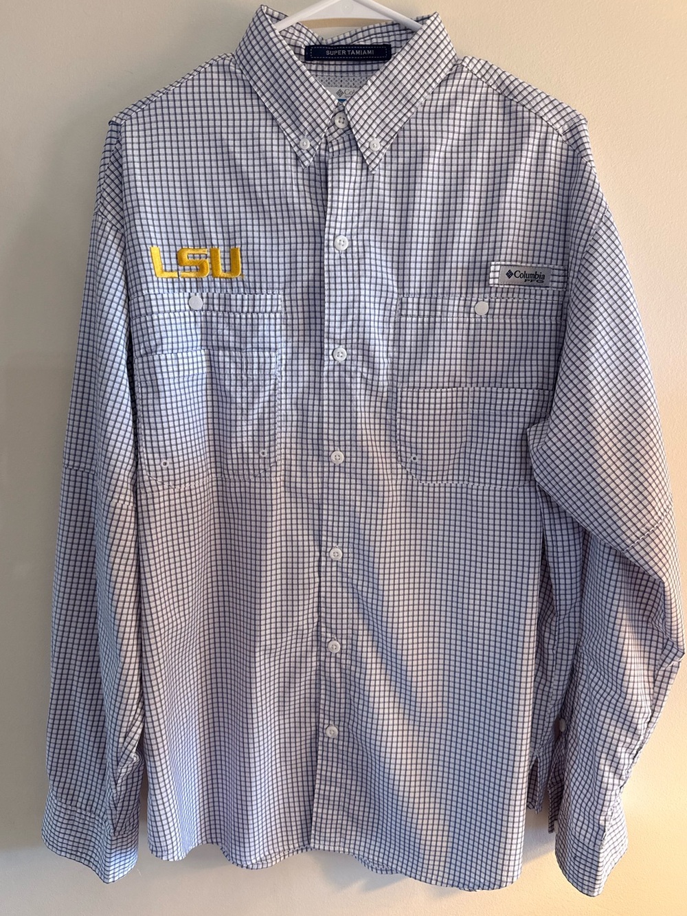 NWOT Columbia PFG Men's LSU Button-Down Shirt